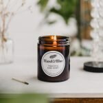 soy candle handmade vegan eco friendly hazel and blue