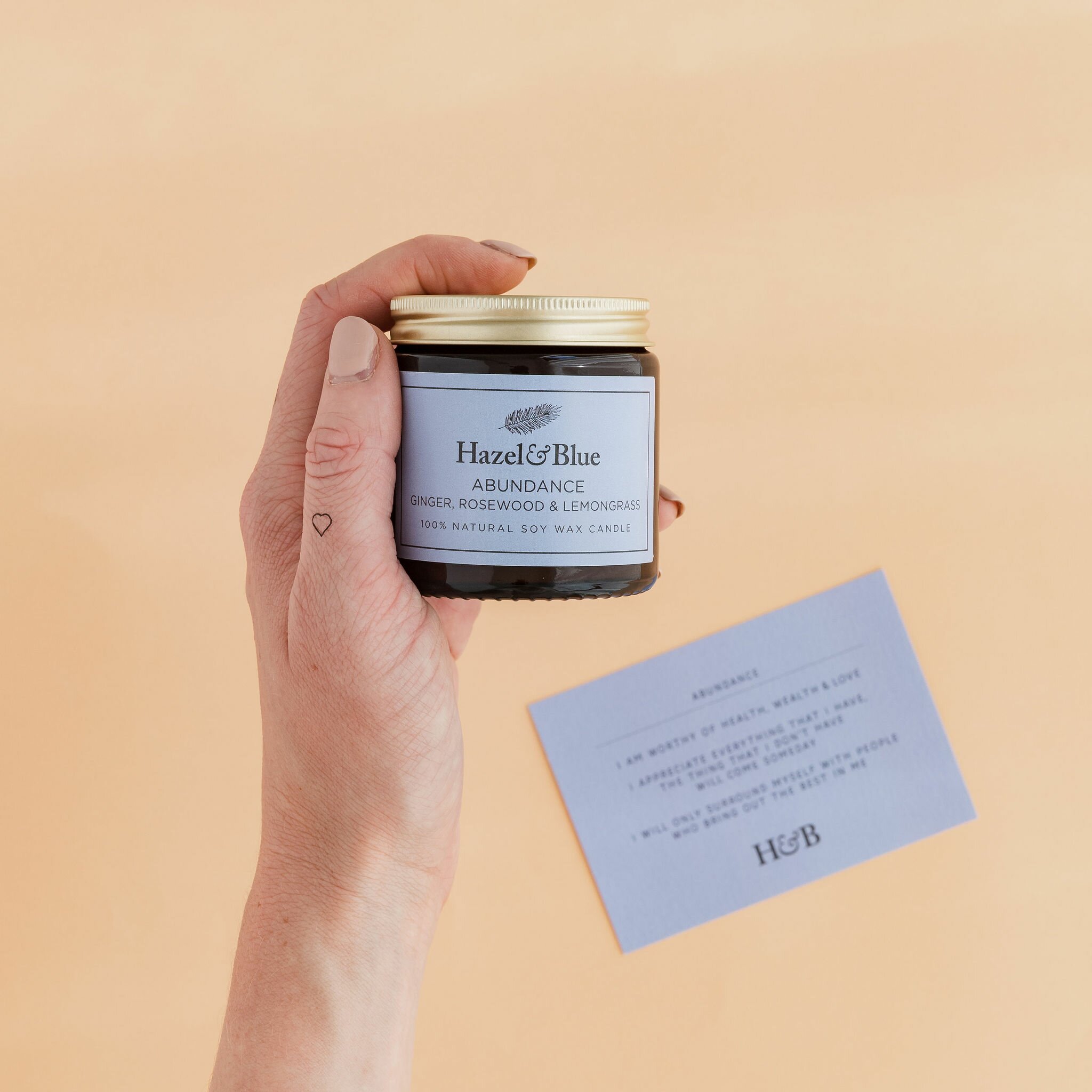 2208HAZELBLUE-6382 abundance soy candle wellness gift manifestation candles well-being uk gifts eco friendly